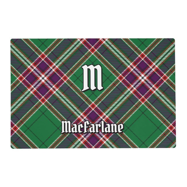 Clan MacFarlane Modern Hunting Tartan Placemat (Front)