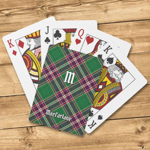 Clan MacFarlane Modern Hunting Tartan Poker Cards