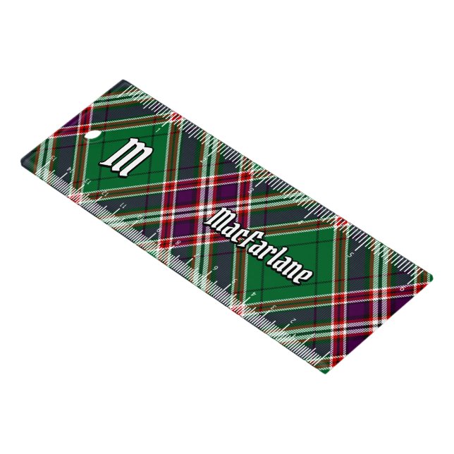 Clan MacFarlane Modern Hunting Tartan Ruler (Angled)