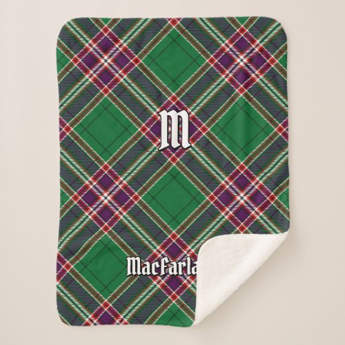 Clan MacFarlane Modern Hunting Tartan Sherpa Blanket