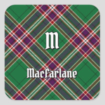 Clan MacFarlane Modern Hunting Tartan Square Sticker