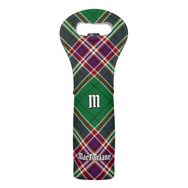 Clan MacFarlane Modern Hunting Tartan Wine Bag (Front)