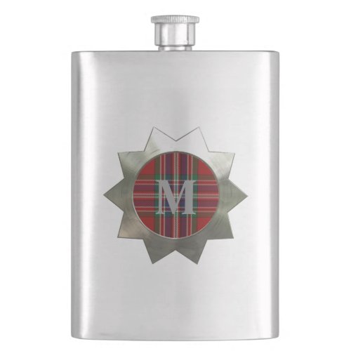 Clan MacFarlane Plaid Monogram Flask