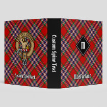 Clan MacFarlane Red Tartan 3 Ring Binder