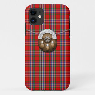 Clan MacFarlane Red Tartan And Sporran iPhone 11 Case