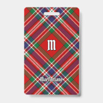 Clan MacFarlane Red Tartan Badge