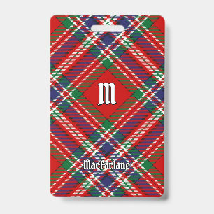Clan MacFarlane Red Tartan Badge