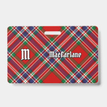 Clan MacFarlane Red Tartan Badge