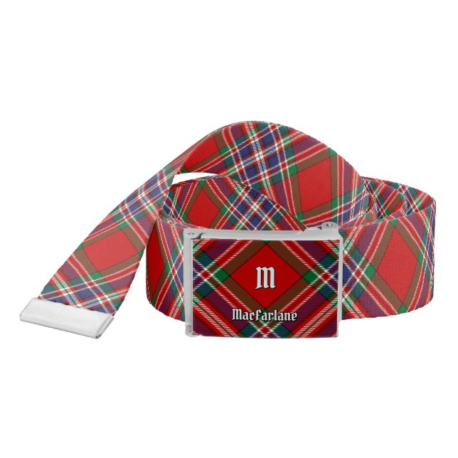 Clan MacFarlane Red Tartan Belt (Snake)