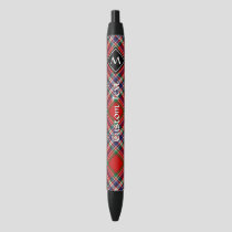 Clan MacFarlane Red Tartan Black Ink Pen