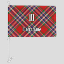 Clan MacFarlane Red Tartan Car Flag