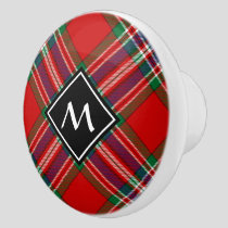 Clan MacFarlane Red Tartan Ceramic Knob