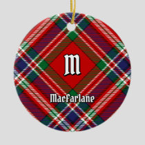 Clan MacFarlane Red Tartan Ceramic Ornament
