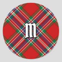 Clan MacFarlane Red Tartan Classic Round Sticker
