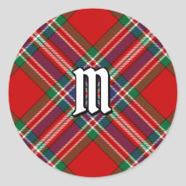 Clan MacFarlane Red Tartan Classic Round Sticker