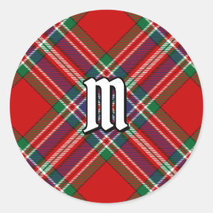 Clan MacFarlane Red Tartan Classic Round Sticker