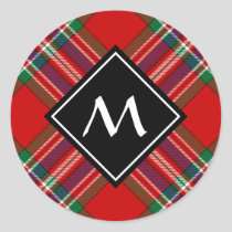 Clan MacFarlane Red Tartan Classic Round Sticker