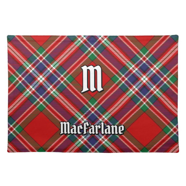 Clan MacFarlane Red Tartan Cloth Placemat (Front)