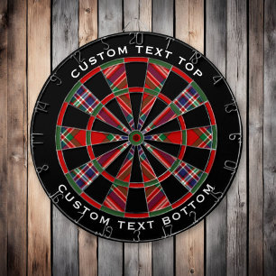 Clan MacFarlane Red Tartan Dart Board