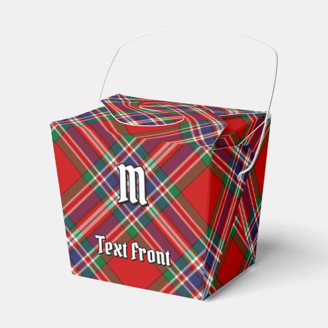Clan MacFarlane Red Tartan Favor Boxes (Front Side)