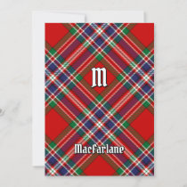 Clan MacFarlane Red Tartan Invitation