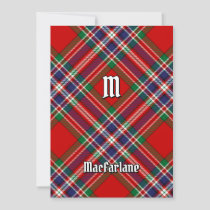 Clan MacFarlane Red Tartan Invitation