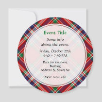 Clan MacFarlane Red Tartan Invitation