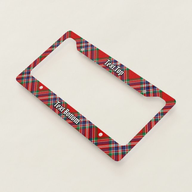 Clan MacFarlane Red Tartan License Plate Frame (3/4)