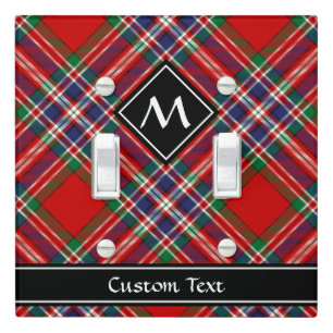 Clan MacFarlane Red Tartan Light Switch Cover