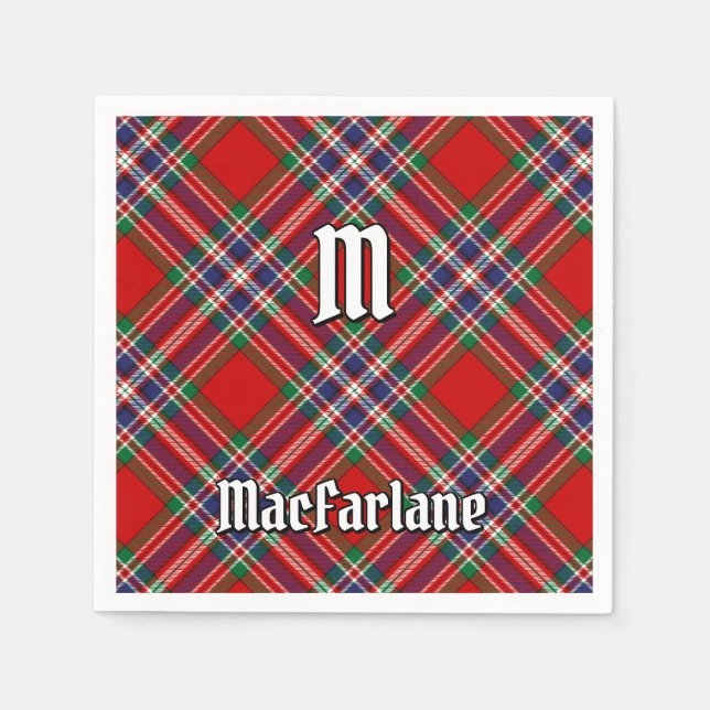 Clan MacFarlane Red Tartan Napkins (Front)