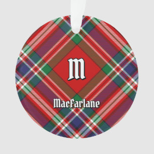 Clan MacFarlane Red Tartan Ornament