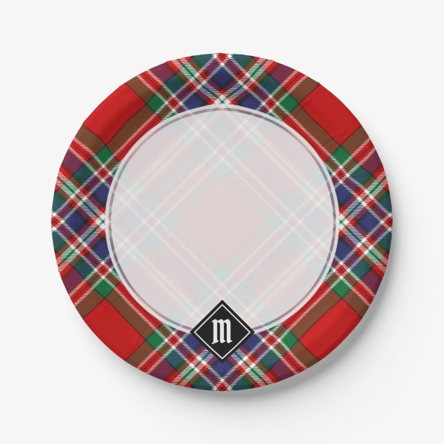 Clan MacFarlane Red Tartan Paper Plates (Front)
