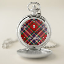 Clan MacFarlane Red Tartan Pocket Watch