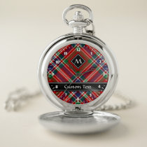 Clan MacFarlane Red Tartan Pocket Watch