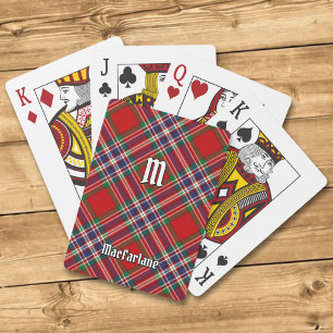 Clan MacFarlane Red Tartan Poker Cards