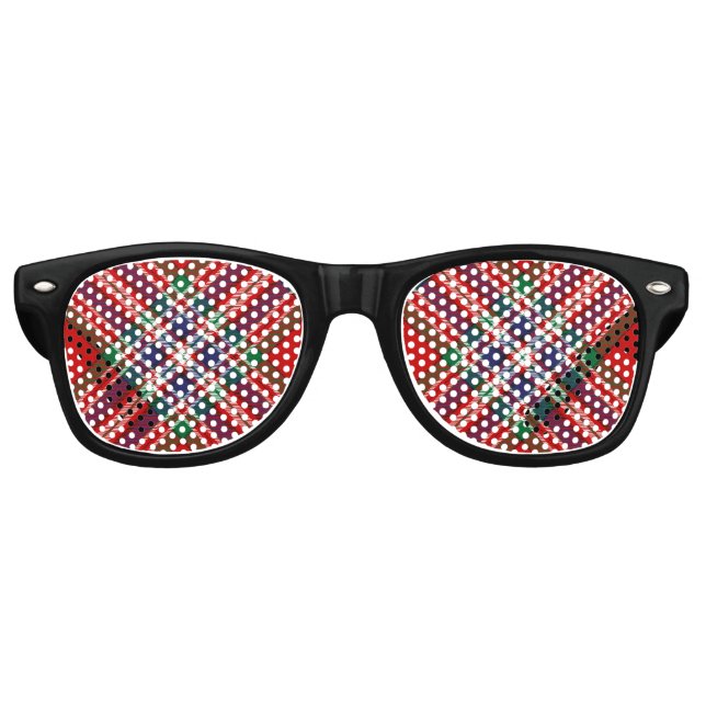 Clan MacFarlane Red Tartan Retro Sunglasses (Front)