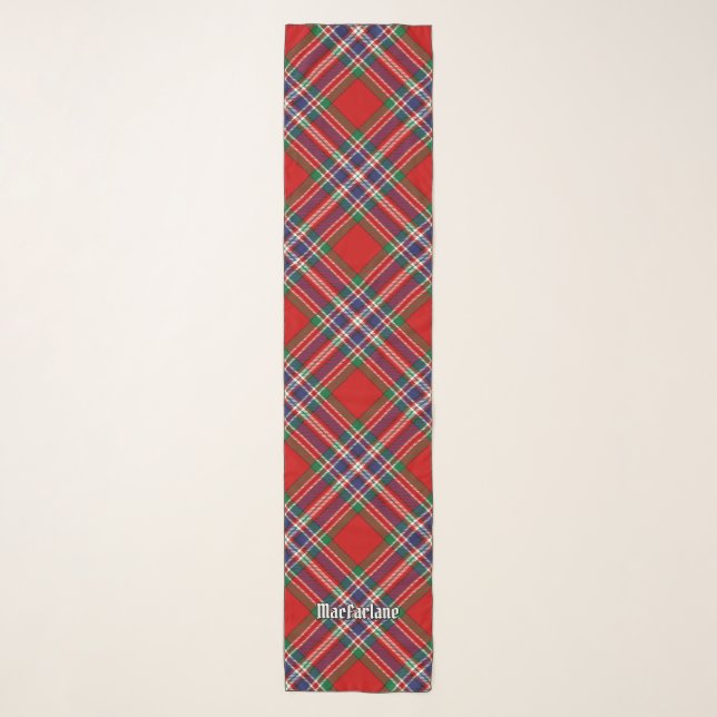 Clan MacFarlane Red Tartan Scarf (Front)