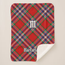 Clan MacFarlane Red Tartan Sherpa Blanket