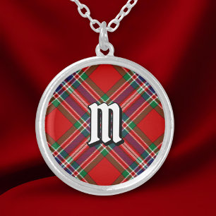 Clan MacFarlane Red Tartan Silver Plated Necklace