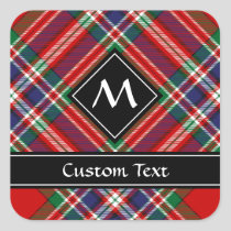 Clan MacFarlane Red Tartan Square Sticker