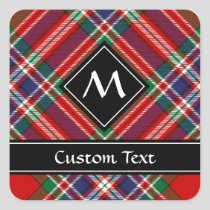 Clan MacFarlane Red Tartan Square Sticker
