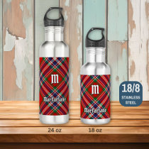 Clan MacFarlane Red Tartan Stainless Steel Water Bottle