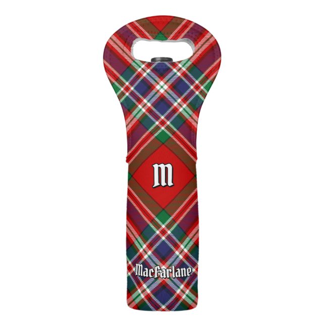 Clan MacFarlane Red Tartan Wine Bag (Front)