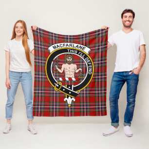 Clan MacFarlane Tartan Plaid Fleece Blanket