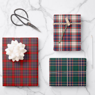 Clan MacFarlane Tartan Variations Wrapping Paper Sheets