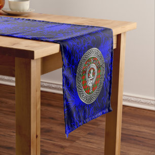 Clan MacFie Crest & Tartan Knot Short Table Runner
