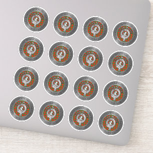 Clan MacFie Crest & Tartan Knot Sticker