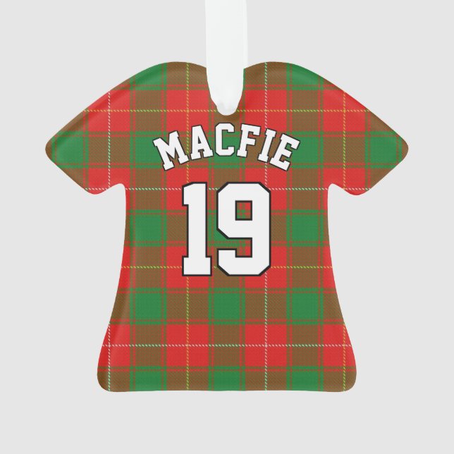 Clan MacFie Tartan Christmas Jersey Ornament (Back)