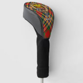 Clan MacGill Crest over Red Golf Head Cover (Angled)