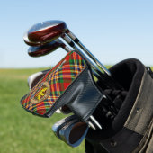Clan MacGill Crest over Red Golf Head Cover (In Situ)